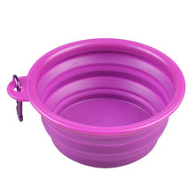 Load image into Gallery viewer, Collapsible Silicone Pet Water Bowl - Fushia - JBCoolCats