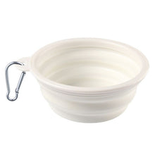 Load image into Gallery viewer, Collapsible Silicone Pet Water Bowl - White - JBCoolCats
