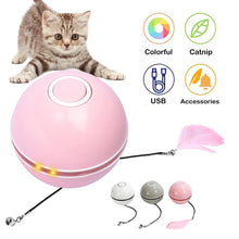 Load image into Gallery viewer, Colorful LED Rotating Ball with Catnip - Cat Toys - JBCoolCats