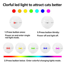 Load image into Gallery viewer, Colorful LED Rotating Ball with Catnip - Light Options- JBCoolCats