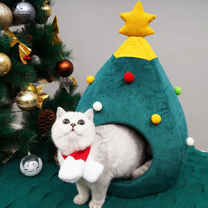 Cat Christmas Tree Bed - Christmas - JBCoolCats