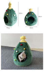 Cat Christmas Tree Bed - Size - JBCoolCats
