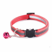 Load image into Gallery viewer, Colorful Nylon Reflective Cat Collar - Coral - JBCoolCats