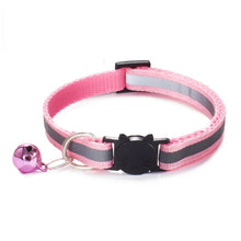 Load image into Gallery viewer, Colorful Nylon Reflective Cat Collar - Light Pink - JBCoolCats