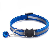 Load image into Gallery viewer, Colorful Nylon Reflective Cat Collar - Royal Blue - JBCoolCats