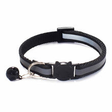 Load image into Gallery viewer, Colorful Nylon Reflective Cat Collar - Black - JBCoolCats