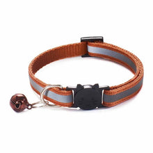 Load image into Gallery viewer, Colorful Nylon Reflective Cat Collar - Copper - JBCoolCats