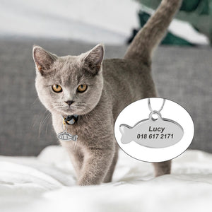 Personalized Cat Collar ID Pendants - Alt View - JBCoolCats
