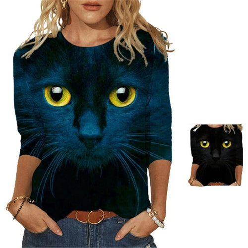Cat Eyes Long Sleeve T-Shirt - Clothing - JBCoolCats
