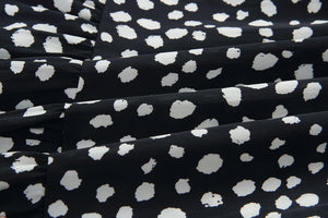 Casual Leopard Ruffle Mini Dress -  Black Pattern - JBCoolCats