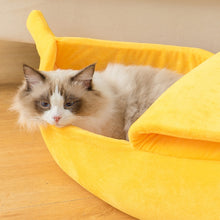 Load image into Gallery viewer, Cozy Cute Banana Cat Bed - Accessories - JBCoolCats