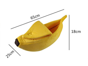 Cozy Cute Banana Cat Bed - Large Size - JBCoolCats