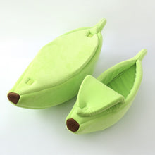 Load image into Gallery viewer, Cozy Cute Banana Cat Bed - Lime Green - JBCoolCats