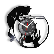 Load image into Gallery viewer, Cat Catching Fish Wall Clock - Accessory - JBCoolCats