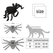 Load image into Gallery viewer, Halloween Spider Cat Costume - Size Chart - JBCoolCats