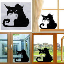 Load image into Gallery viewer, Spooky Black Cat Window Décor - Window View - JBCoolCats