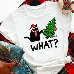 Oh No! Cat & Christmas Tree Shirt - Christmas - JBCoolCats
