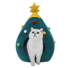 Load image into Gallery viewer, Cat Christmas Tree Bed - Alt View - JBCoolCats