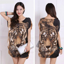 Load image into Gallery viewer, 3D Print Tiger Tunic Dress - Front &amp; Back - JBCoolCats