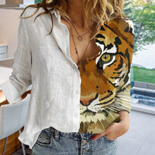 Load image into Gallery viewer, Tiger Print Long Sleeve Shirt - Clothing - JBCoolCats