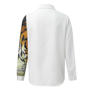 Tiger Print Long Sleeve Shirt - Back Details - JBCoolCats