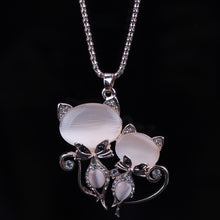 Load image into Gallery viewer, Bonsny Dual Cat Pendant - Alt View - JBCoolCats