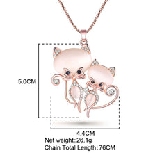 Load image into Gallery viewer, Bonsny Dual Cat Pendant - Size - JBCoolCats