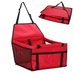Folding Safety Pet Car Seat Carriers - Red - JBCoolCats