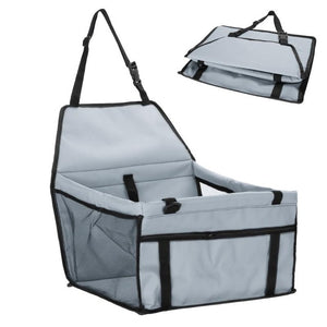 Folding Safety Pet Car Seat Carriers - Grey - JBCoolCats