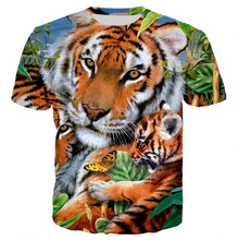 Load image into Gallery viewer, Tiger Print T-Shirts - Playing - JBCoolCats